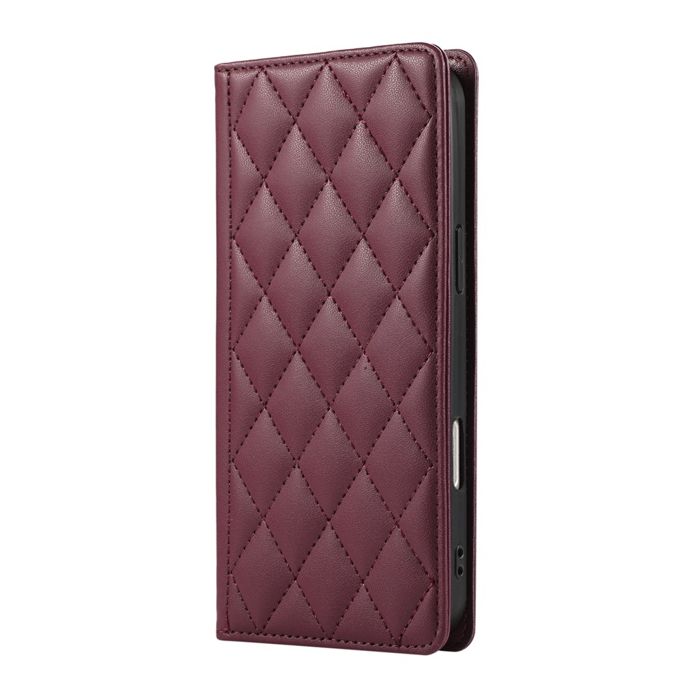  Samsung Galaxy A37 5G Fodral RFID Rhombus Läder Röd - Teknikhallen.se