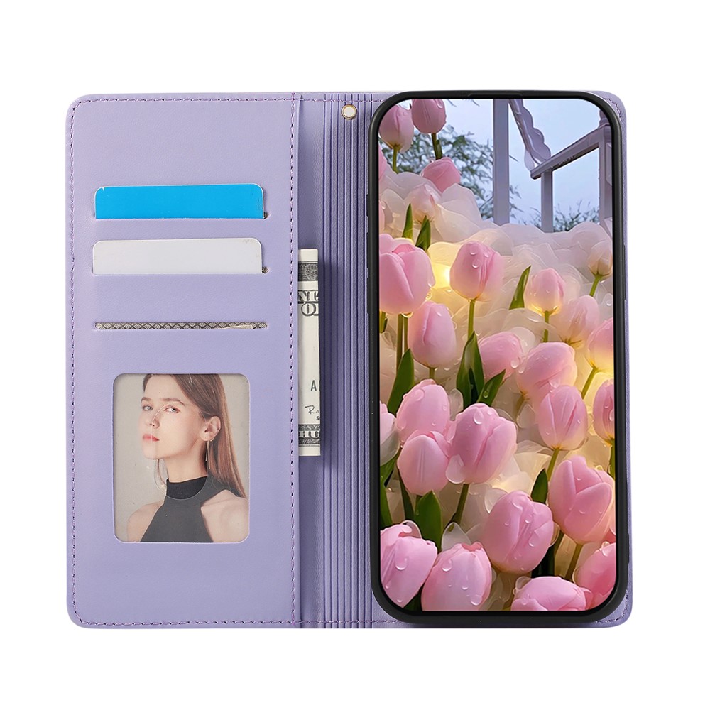  Samsung Galaxy S26 Ultra Fodral RFID Rhombus Läder Lila - Teknikhallen.se