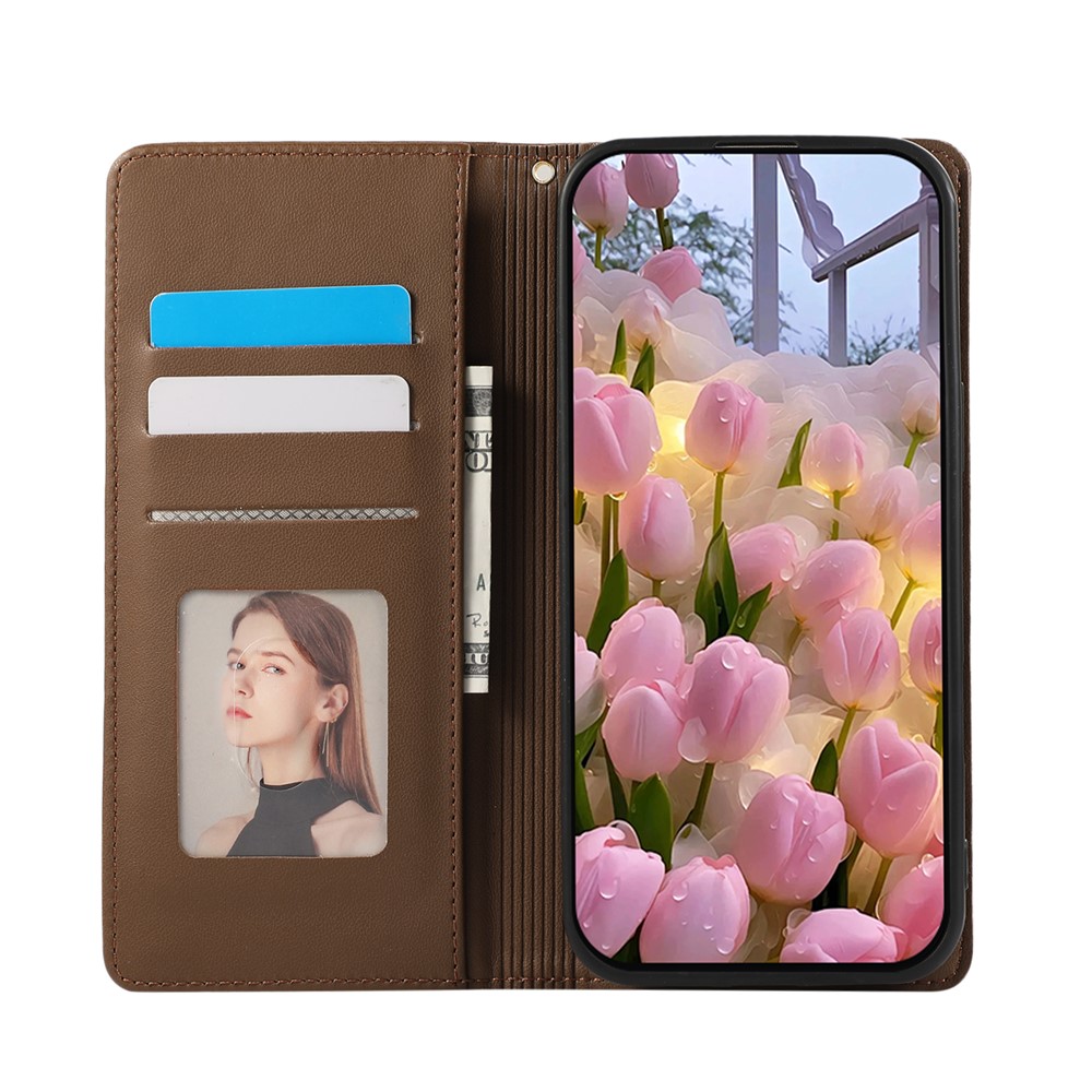  Samsung Galaxy S26 Ultra Fodral RFID Rhombus Läder Brun - Teknikhallen.se