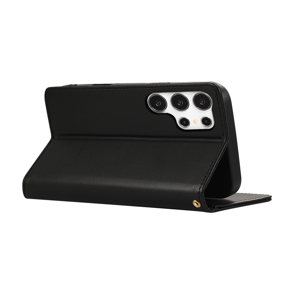  Samsung Galaxy S26 Ultra Fodral RFID Rhombus Läder Svart - Teknikhallen.se