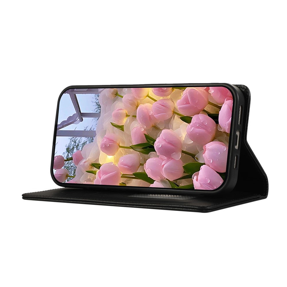  Samsung Galaxy S26 Fodral RFID Rhombus Läder Svart - Teknikhallen.se