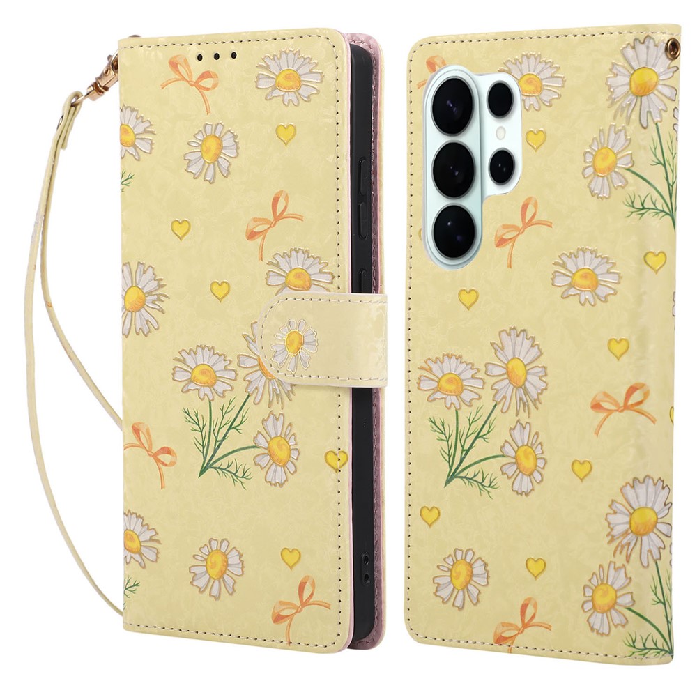  Samsung Galaxy S26 Ultra Fodral RFID Läder Yellow Daisy - Teknikhallen.se