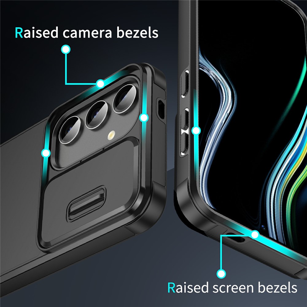  Samsung Galaxy A37 5G Skal Hybrid Armor CamCover Blå - Teknikhallen.se