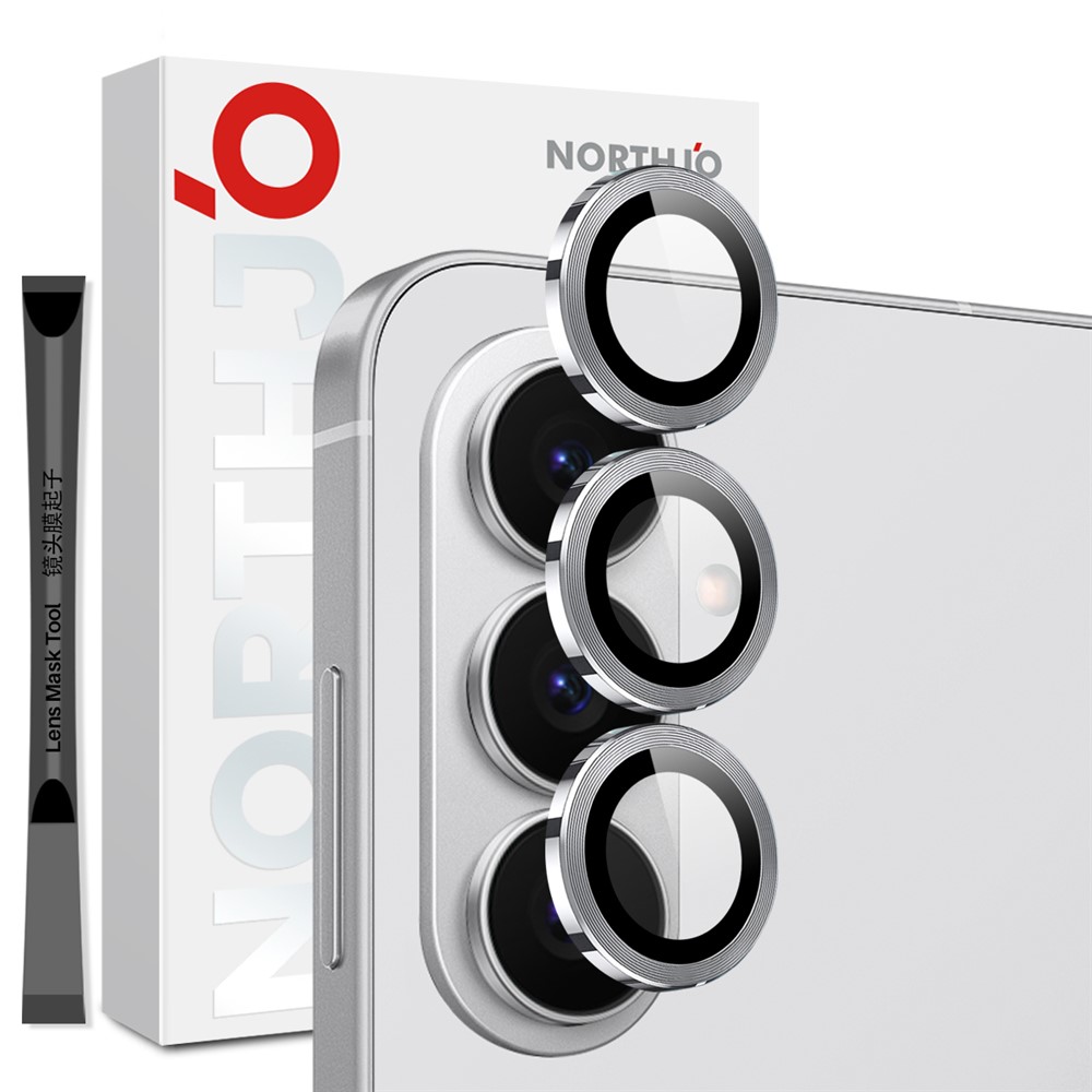 NORTHJO NORTHJO Samsung Galaxy S26 Linsskydd Härdat Glas Silver - Teknikhallen.se