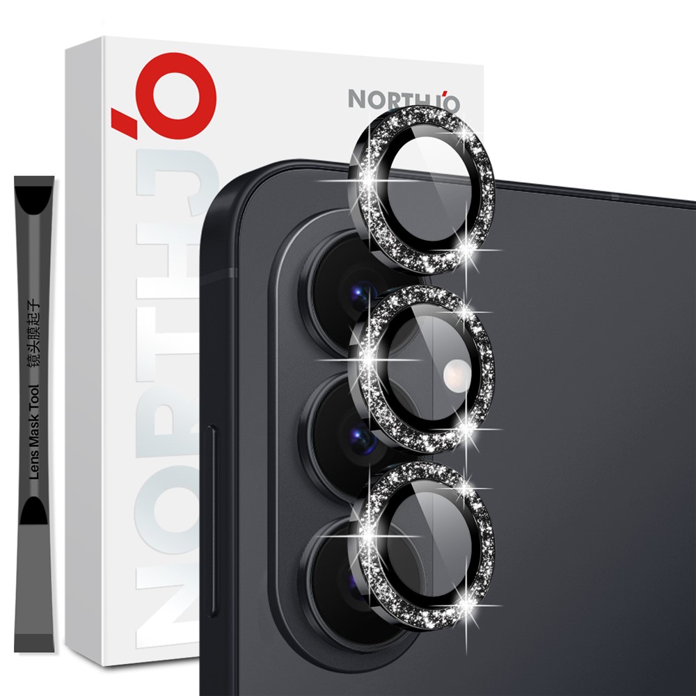 NORTHJO NORTHJO Samsung Galaxy S26 Linsskydd Glitter Svart - Teknikhallen.se