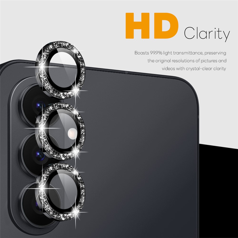 NORTHJO NORTHJO Samsung Galaxy S26 Linsskydd Glitter Svart - Teknikhallen.se