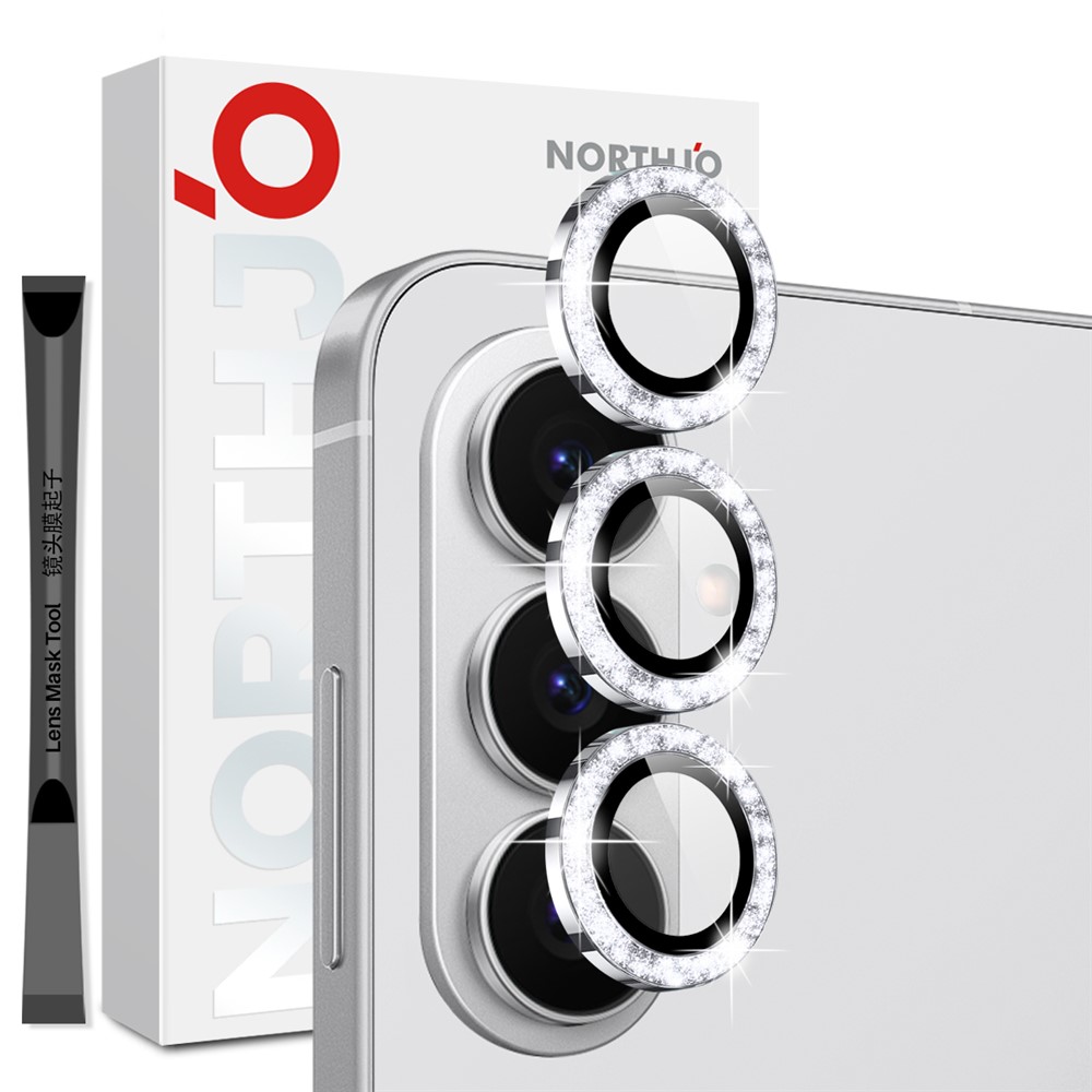 NORTHJO NORTHJO Samsung Galaxy S26 Linsskydd Glitter Silver - Teknikhallen.se