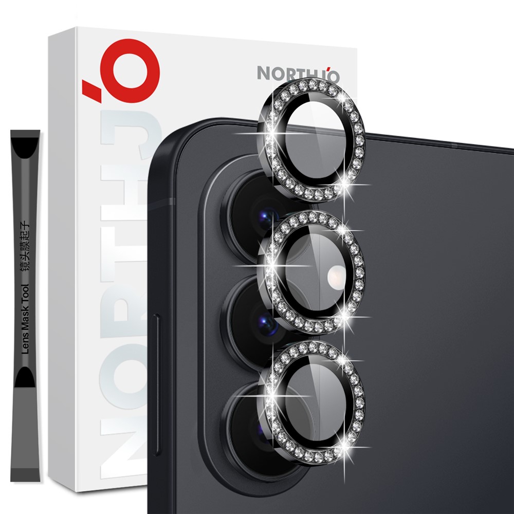 NORTHJO NORTHJO Samsung Galaxy S26 Linsskydd Strass Svart - Teknikhallen.se