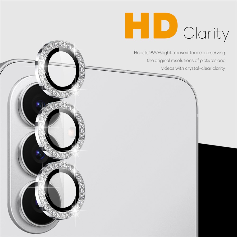 NORTHJO NORTHJO Samsung Galaxy S26 Linsskydd Strass Silver - Teknikhallen.se