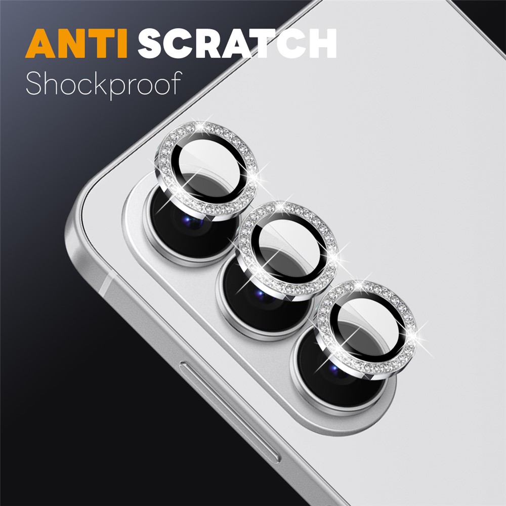 NORTHJO NORTHJO Samsung Galaxy S26 Linsskydd Strass Silver - Teknikhallen.se