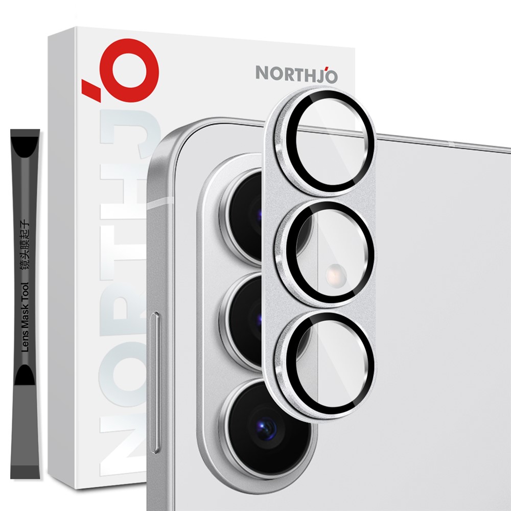 NORTHJO NORTHJO Samsung Galaxy S26 Linsskydd Härdat Glas Silver - Teknikhallen.se