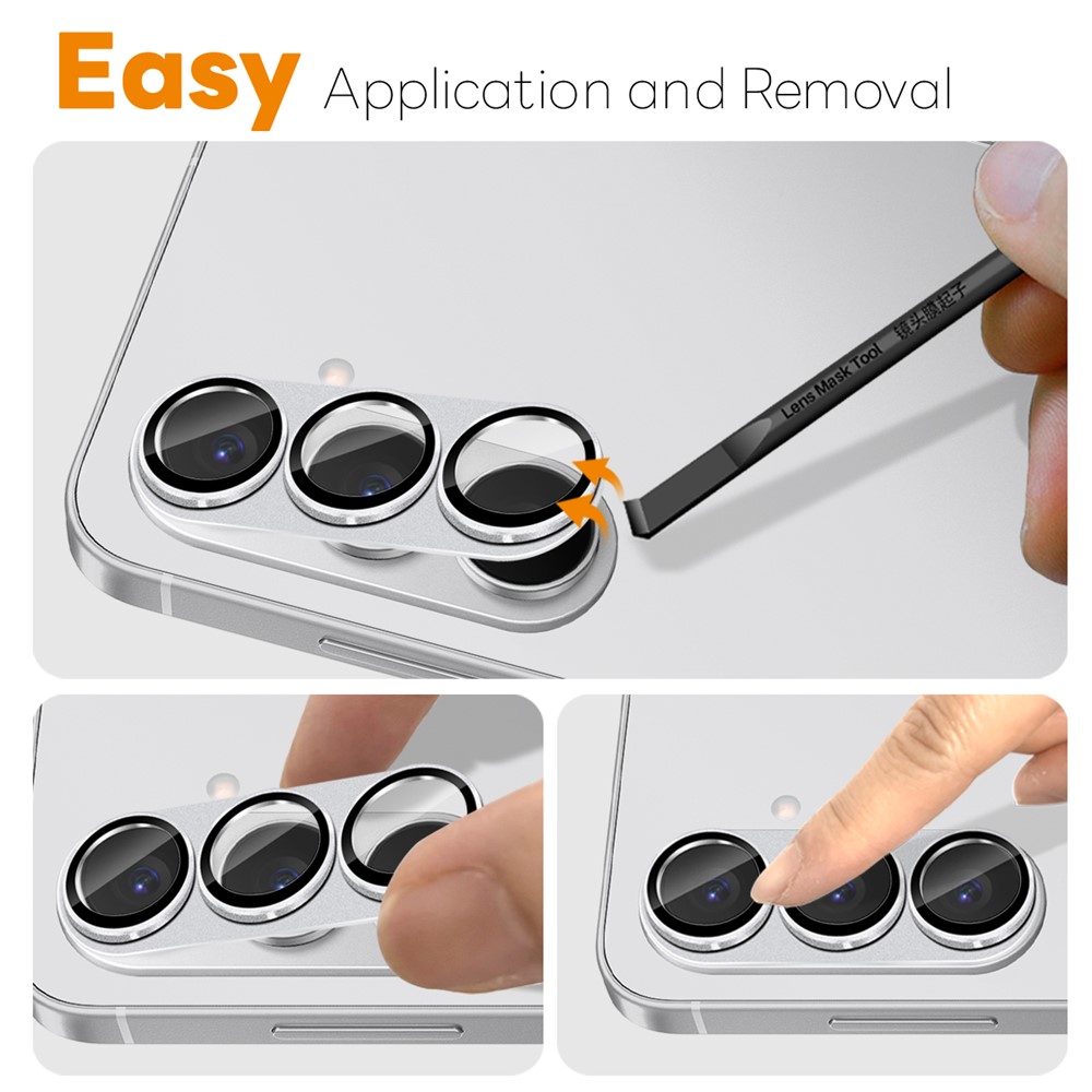 NORTHJO NORTHJO Samsung Galaxy S26 Linsskydd Härdat Glas Silver - Teknikhallen.se