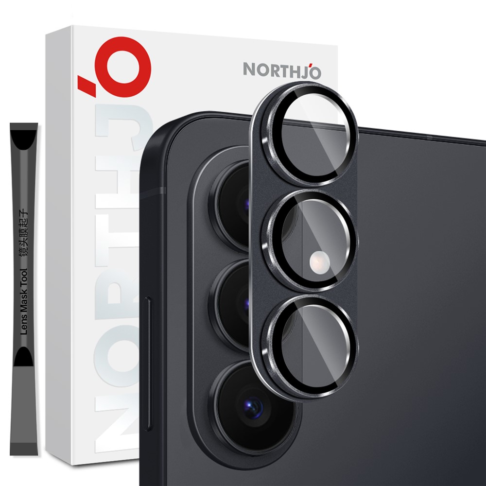 NORTHJO NORTHJO Samsung Galaxy S26 Linsskydd Härdat Glas Svart - Teknikhallen.se