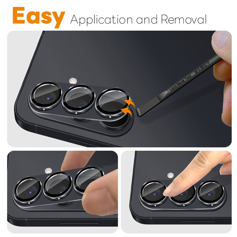 NORTHJO NORTHJO Samsung Galaxy S26 Linsskydd Härdat Glas Svart - Teknikhallen.se