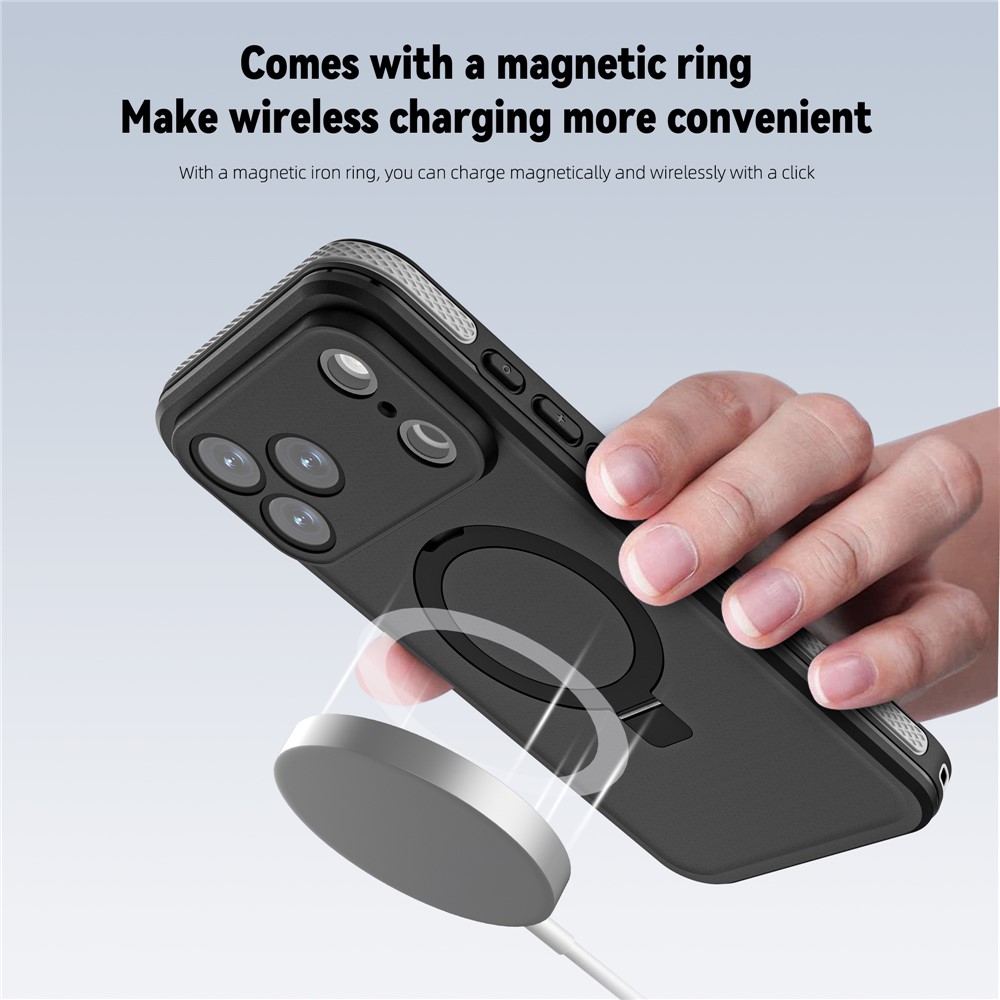 REDPEPPER REDPEPPER iPhone 17 Pro Max Skal MagSafe Kickstand Vattentät IP68 - Teknikhallen.se