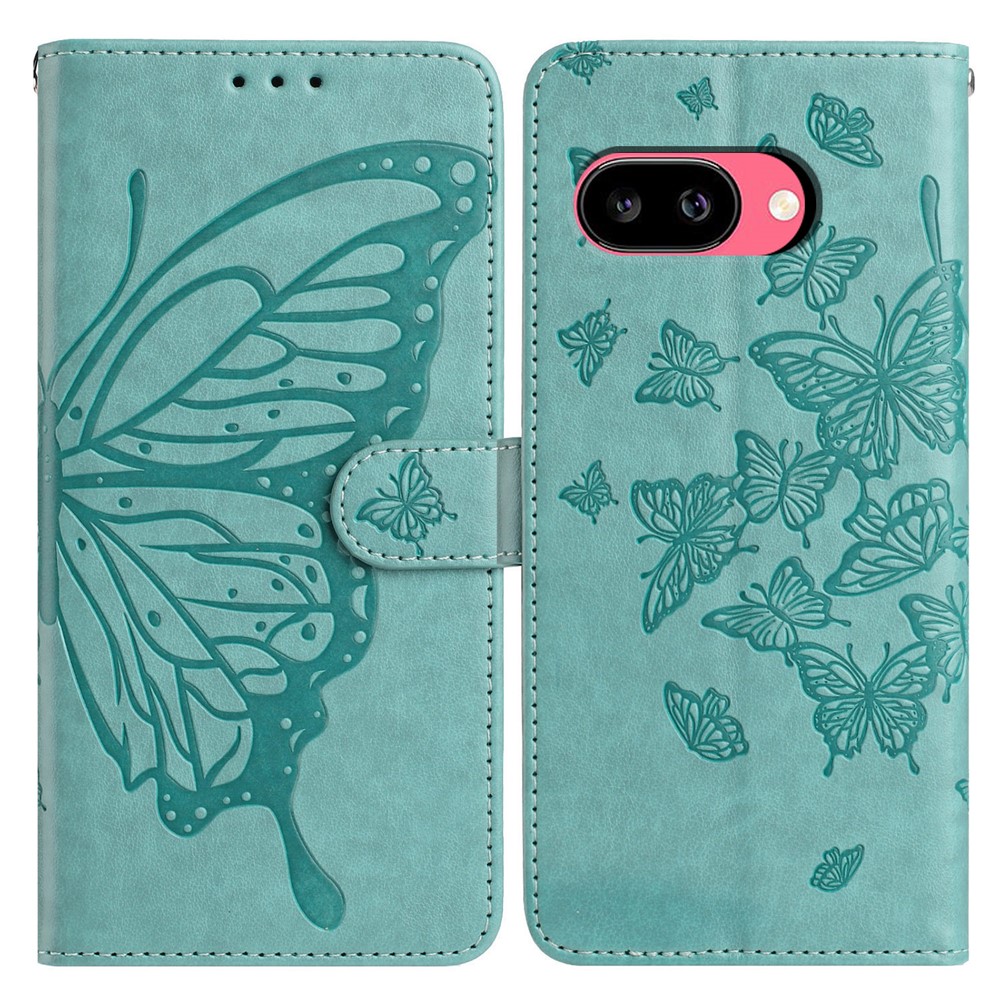  Google Pixel 10a Fodral Med Fjäril Tryck Grön - Teknikhallen.se
