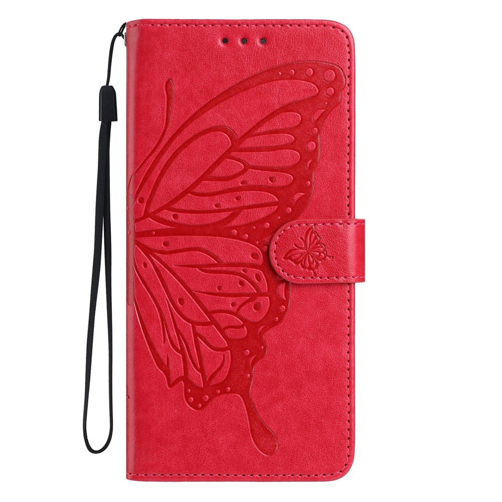  Google Pixel 10a Fodral Med Fjäril Tryck Röd - Teknikhallen.se