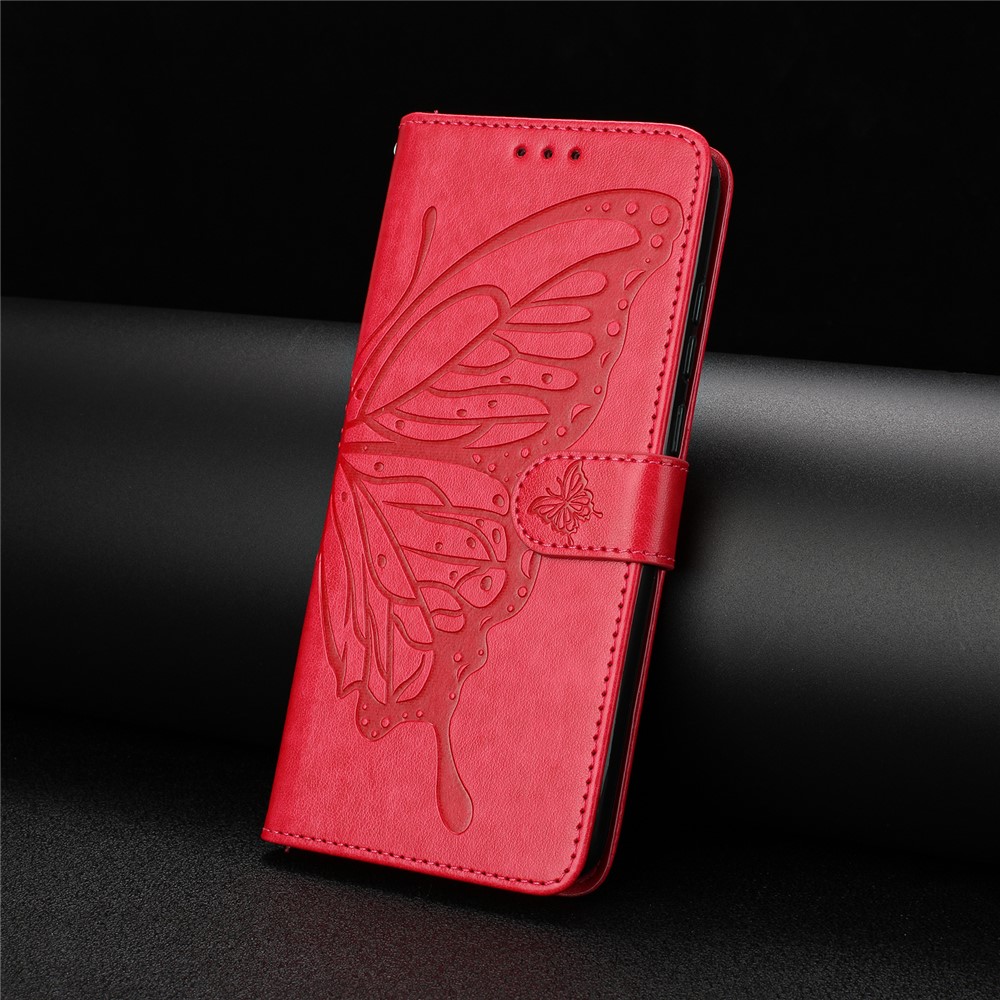  Google Pixel 10a Fodral Med Fjäril Tryck Röd - Teknikhallen.se