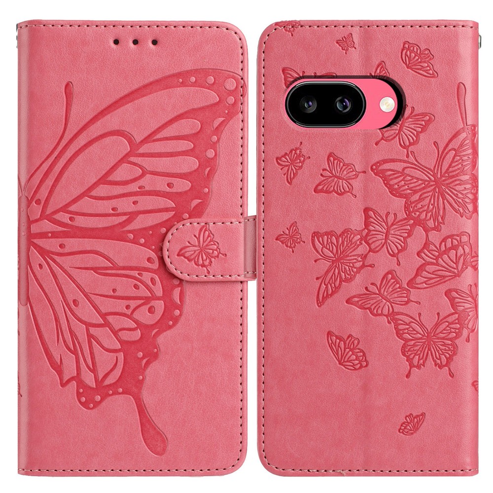  Google Pixel 10a Fodral Med Fjäril Tryck Rosa - Teknikhallen.se