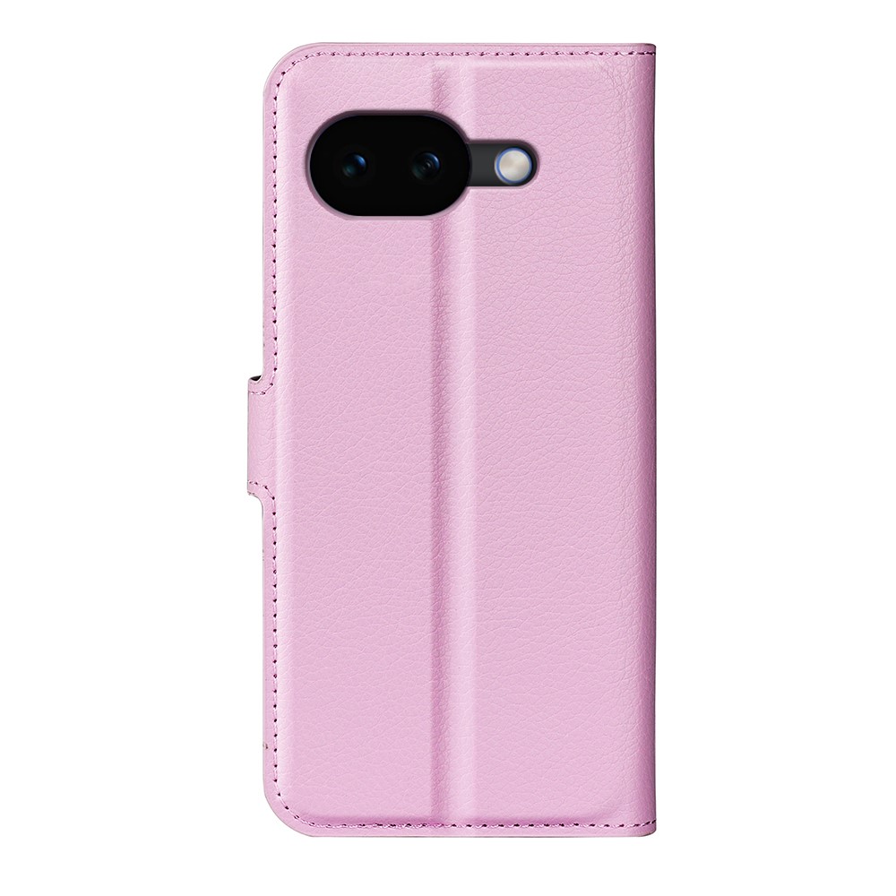  Google Pixel 10a Fodral Litchi Läder Ljus Rosa - Teknikhallen.se