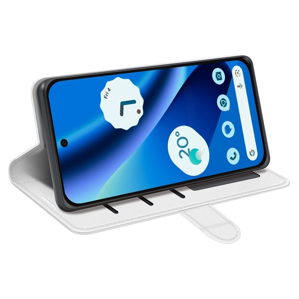  Google Pixel 10a Fodral Crazy Horse Läder Vit - Teknikhallen.se
