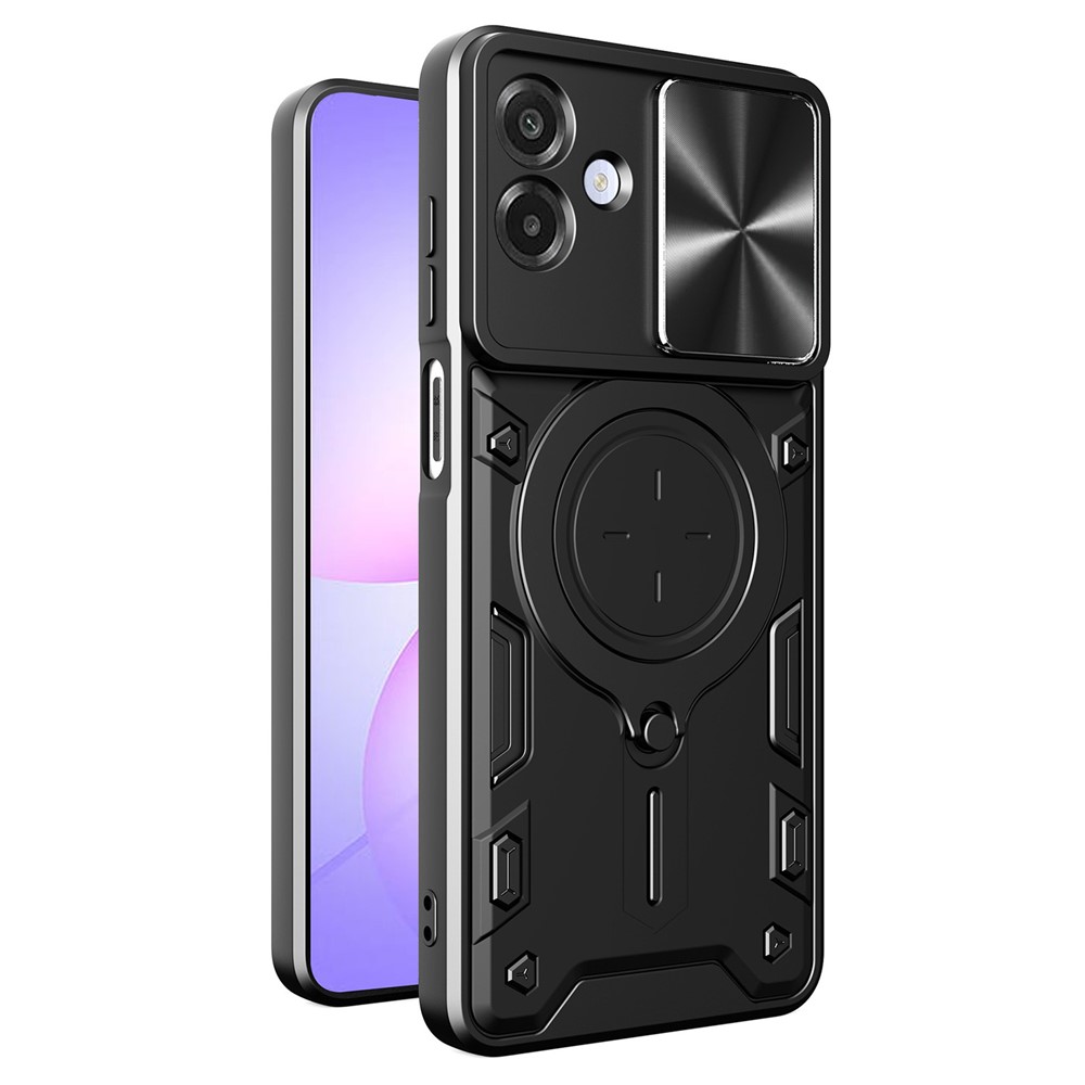  Samsung Galaxy A07 4G Skal CamShield Kickstand Hybrid Svart - Teknikhallen.se