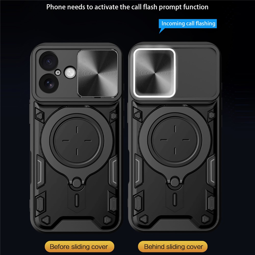  iPhone 17 Skal CamShield Kickstand Hybrid Svart - Teknikhallen.se