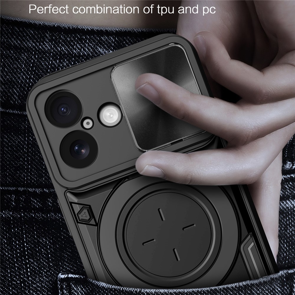  iPhone 17 Skal CamShield Kickstand Hybrid Svart - Teknikhallen.se