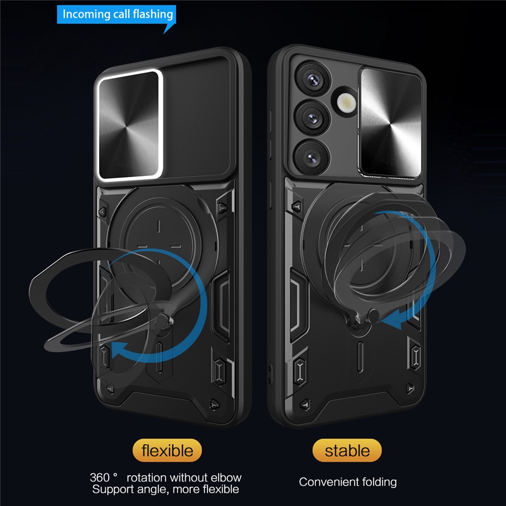  Samsung Galaxy S26 Plus Skal CamShield Kickstand Hybrid Svart - Teknikhallen.se