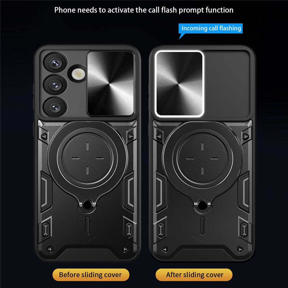  Samsung Galaxy S26 Plus Skal CamShield Kickstand Hybrid Svart - Teknikhallen.se