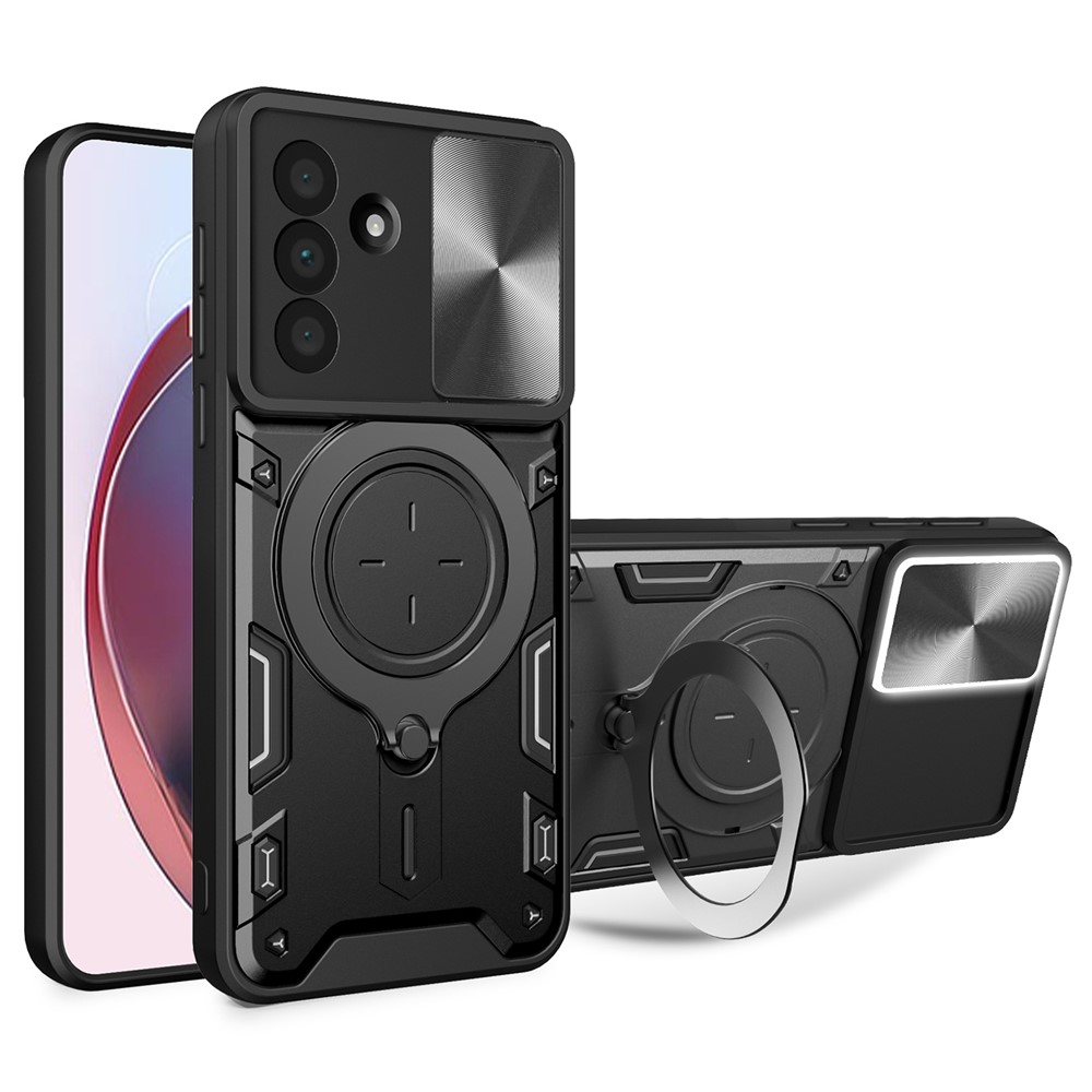  Samsung Galaxy A17 Skal CamShield Kickstand Hybrid Svart - Teknikhallen.se