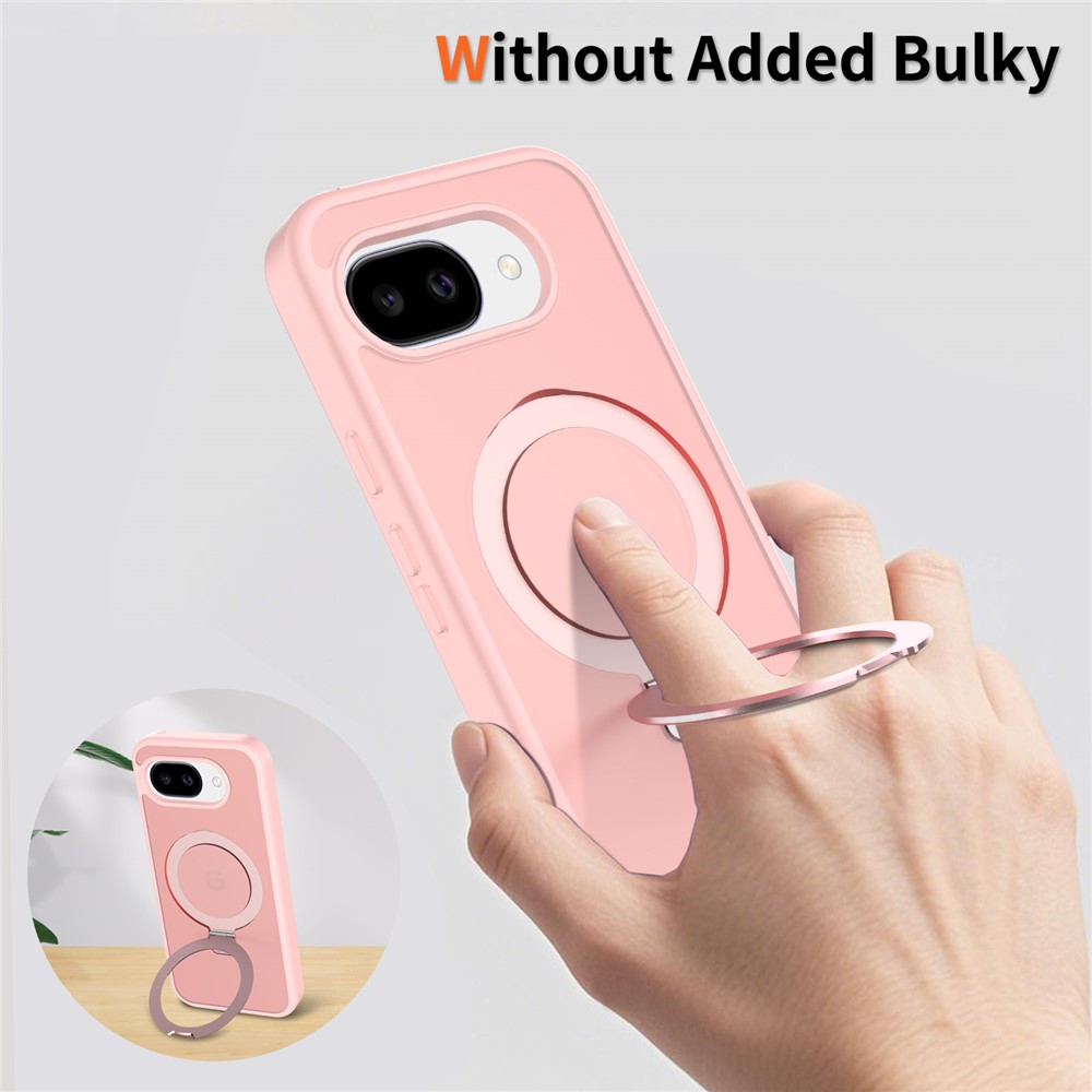  Google Pixel 10a Skal MagSafe Kickstand Hybrid Rosa - Teknikhallen.se