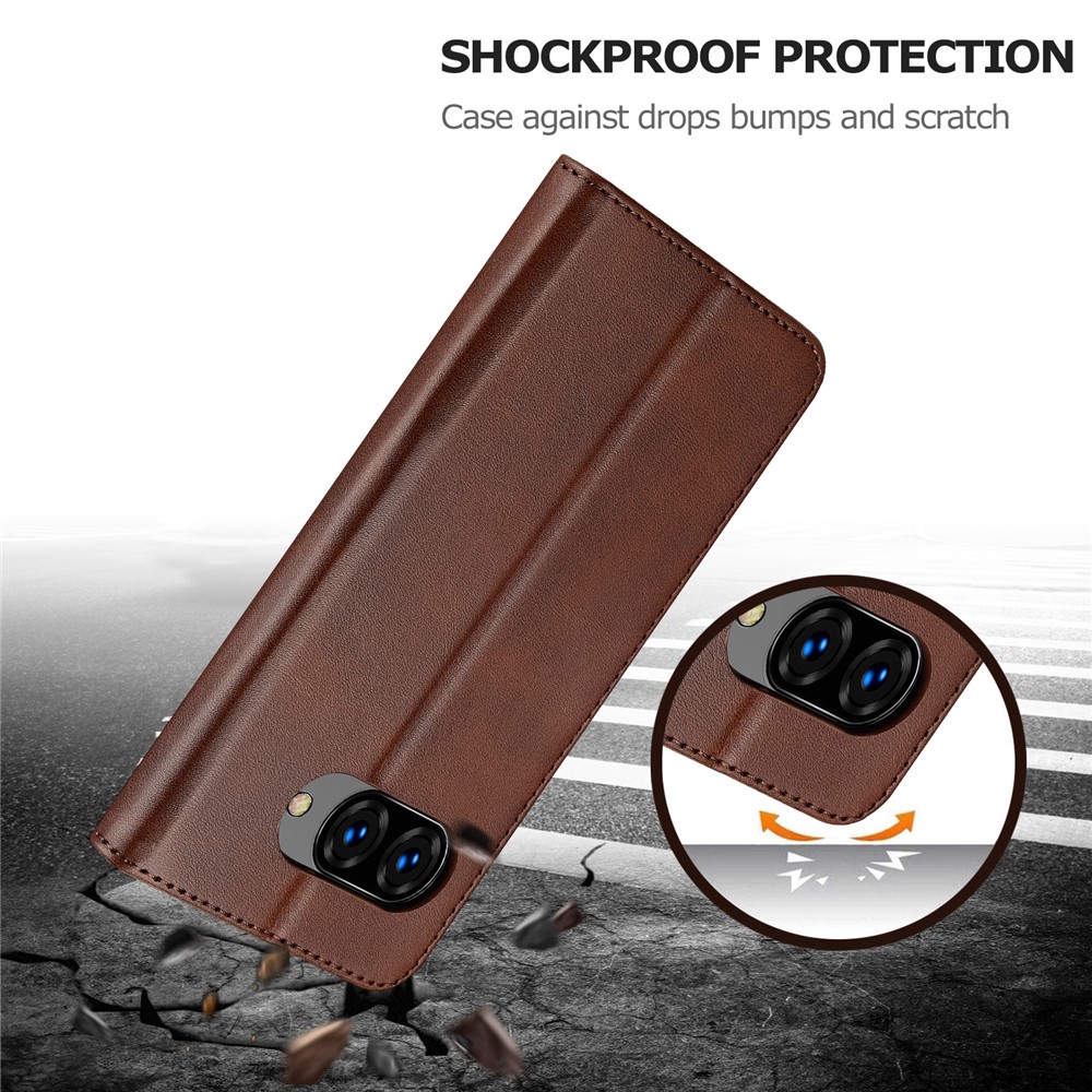 LC.IMEEKE LC.IMEEKE Google Pixel 10a Fodral Läder Brun - Teknikhallen.se