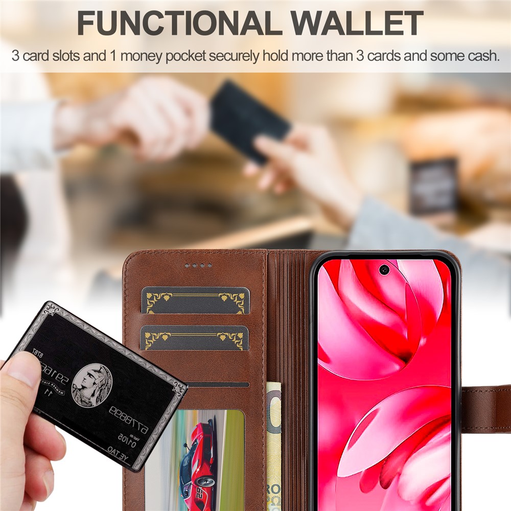 LC.IMEEKE LC.IMEEKE Google Pixel 10a Fodral Läder Brun - Teknikhallen.se