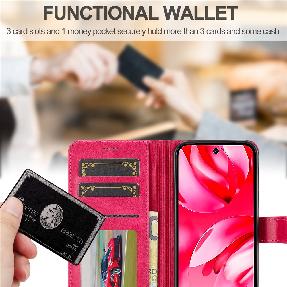 LC.IMEEKE LC.IMEEKE Google Pixel 10a Fodral Läder Rosa - Teknikhallen.se