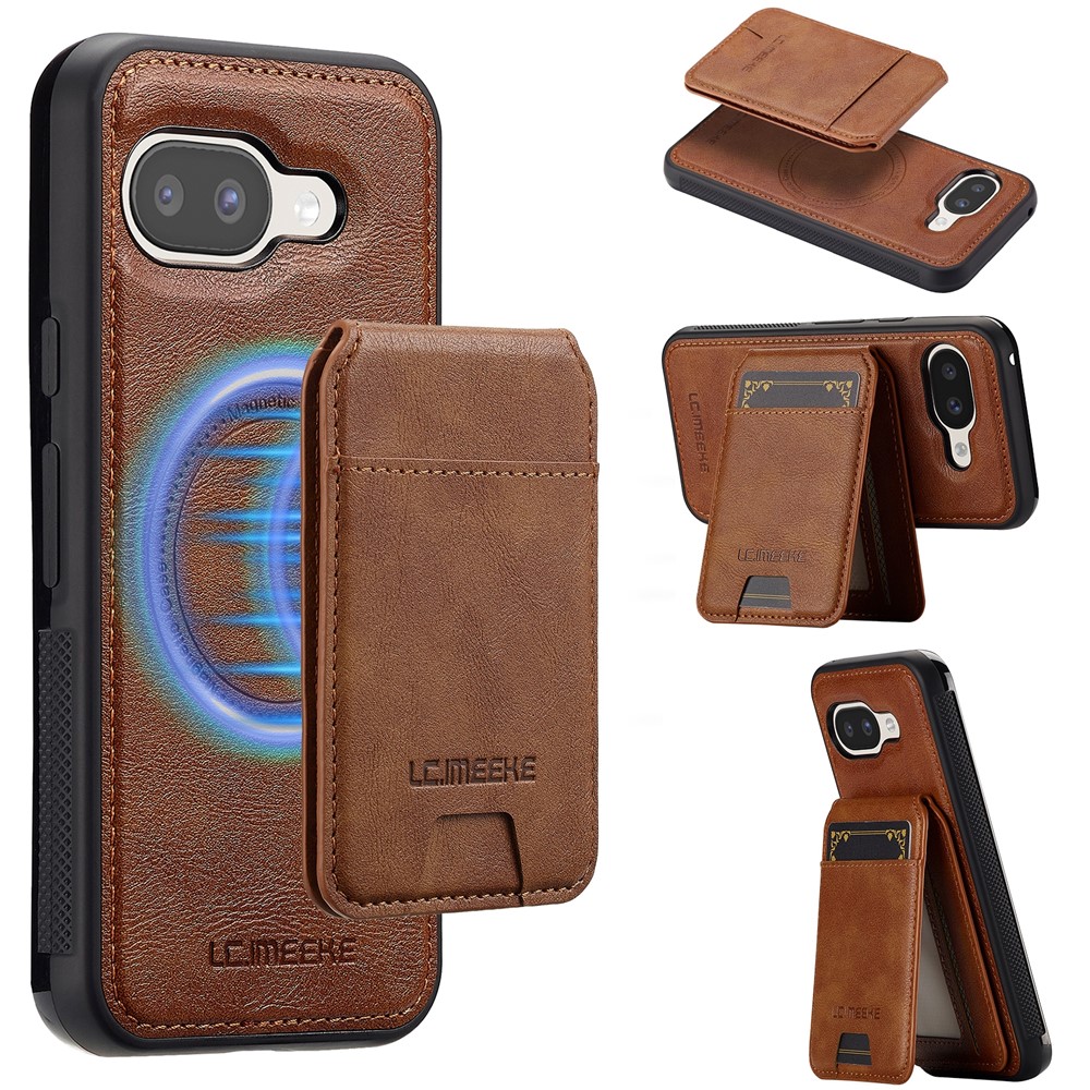 LC.IMEEKE LC.IMEEKE Google Pixel 10a Skal Med Avtagbar Korthållare Brun - Teknikhallen.se