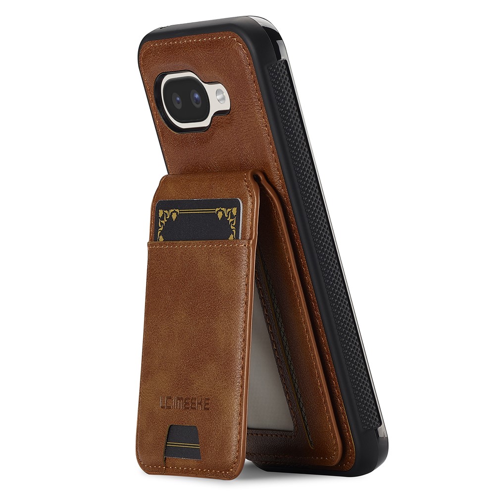 LC.IMEEKE LC.IMEEKE Google Pixel 10a Skal Med Avtagbar Korthållare Brun - Teknikhallen.se