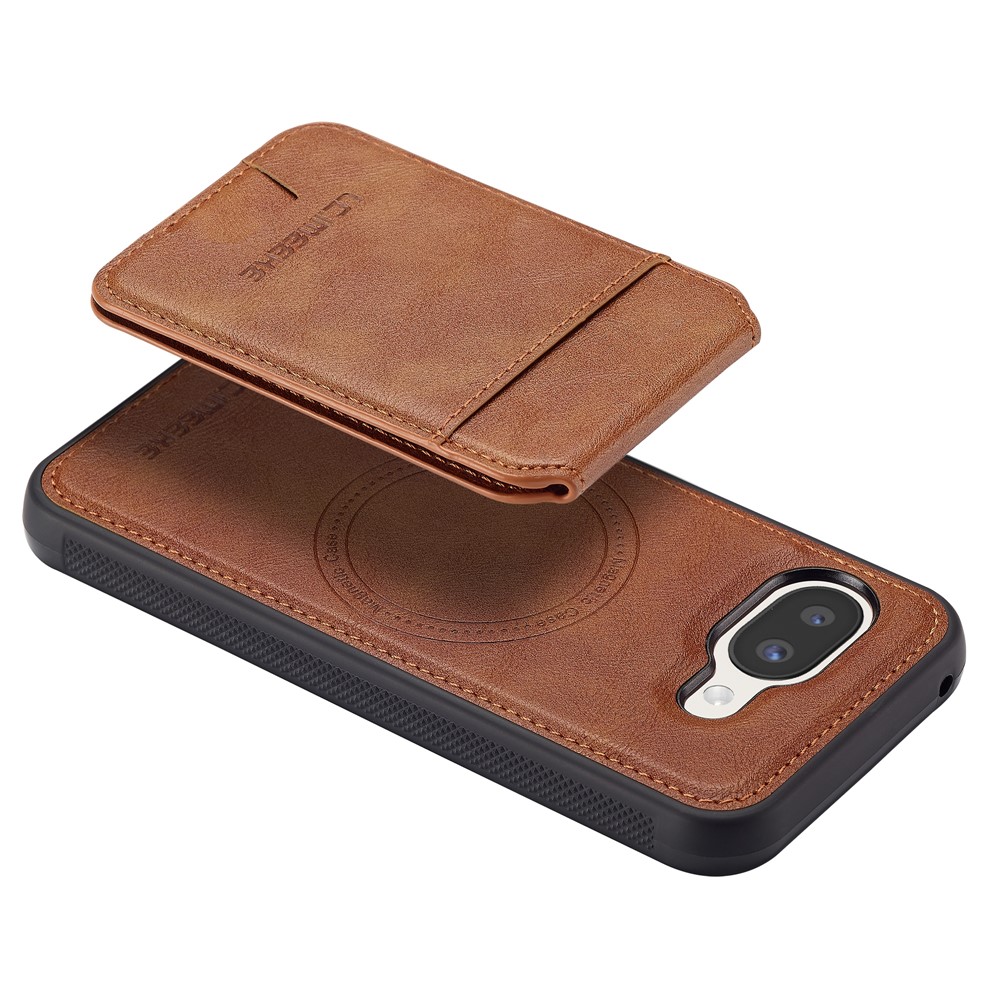 LC.IMEEKE LC.IMEEKE Google Pixel 10a Skal Med Avtagbar Korthållare Brun - Teknikhallen.se