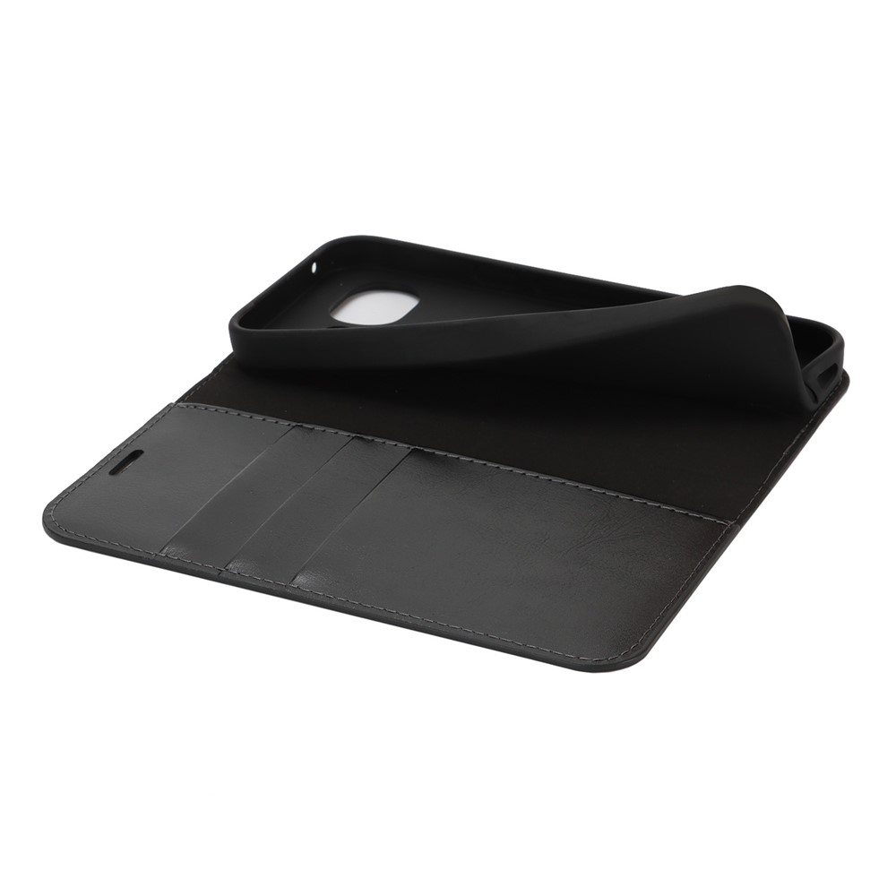  Google Pixel 10a Fodral Flip Äkta Läder Svart - Teknikhallen.se