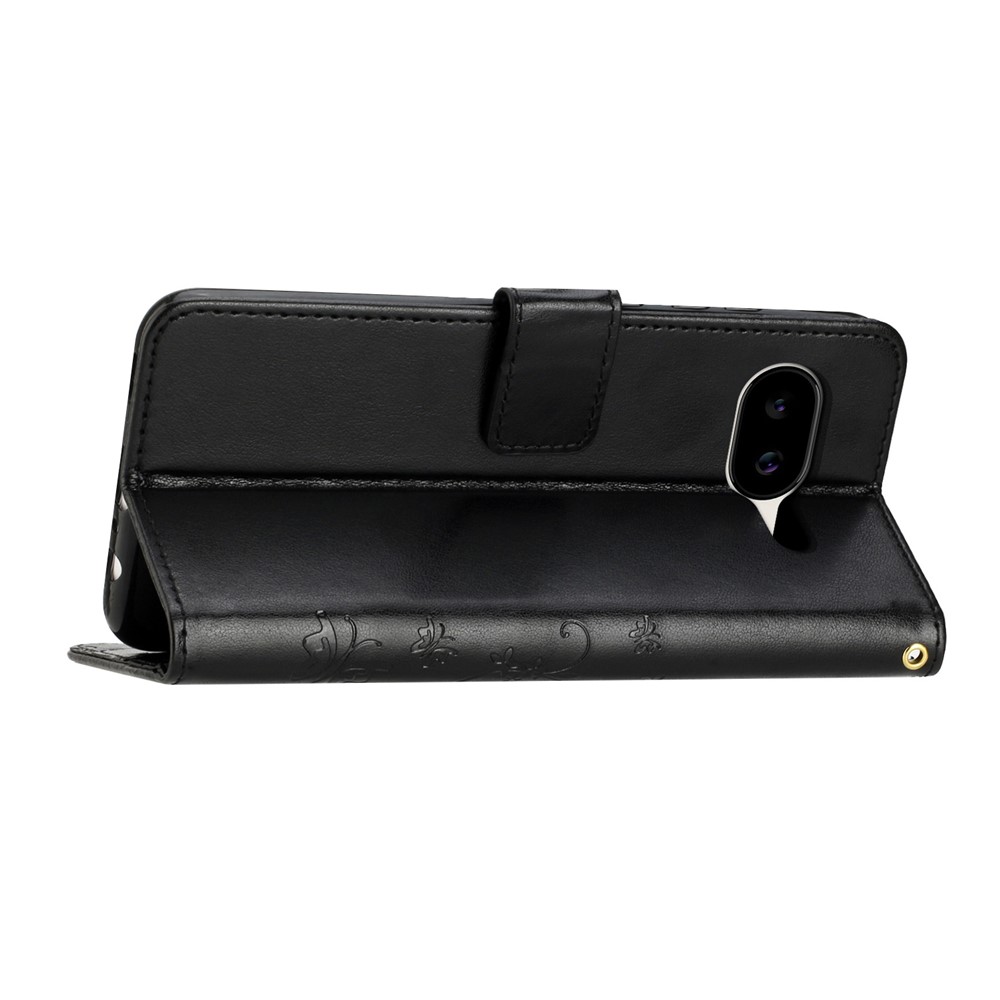  Google Pixel 10a Fodral Med Blommigt Tryck Svart - Teknikhallen.se