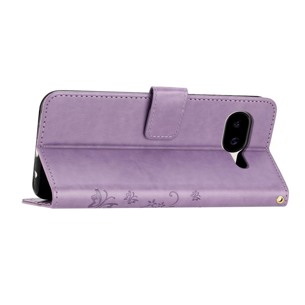  Google Pixel 10a Fodral Med Blommigt Tryck Lila - Teknikhallen.se