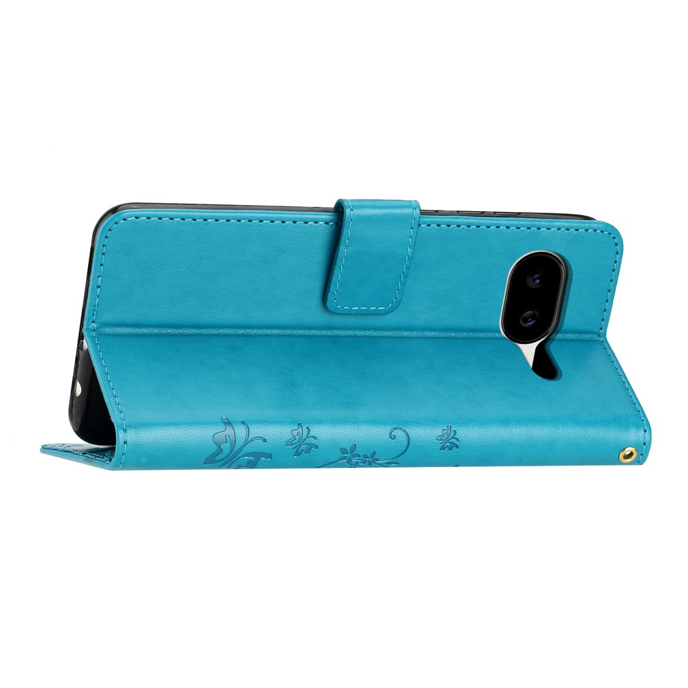  Google Pixel 10a Fodral Med Blommigt Tryck Blå - Teknikhallen.se