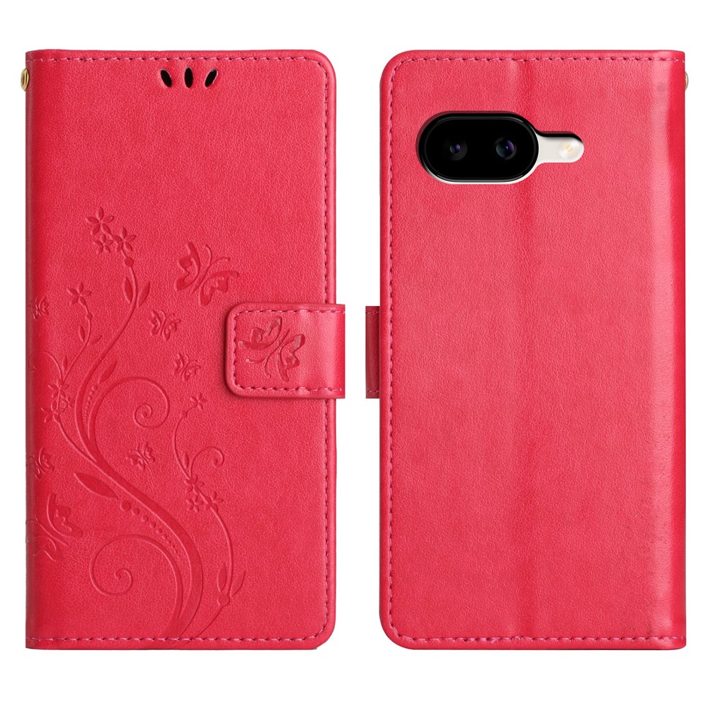  Google Pixel 10a Fodral Med Blommigt Tryck Röd - Teknikhallen.se