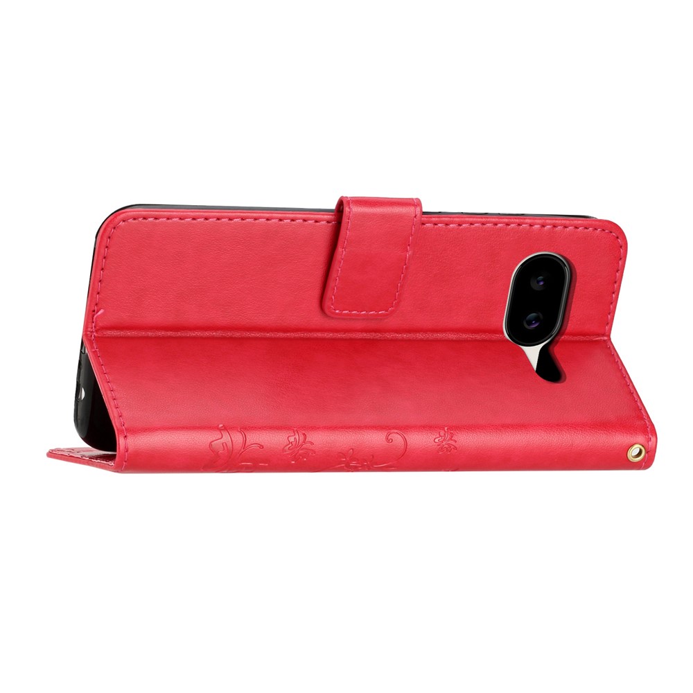  Google Pixel 10a Fodral Med Blommigt Tryck Röd - Teknikhallen.se