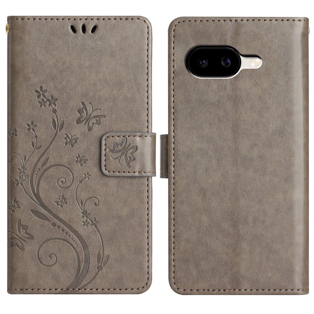  Google Pixel 10a Fodral Med Blommigt Tryck Grå - Teknikhallen.se