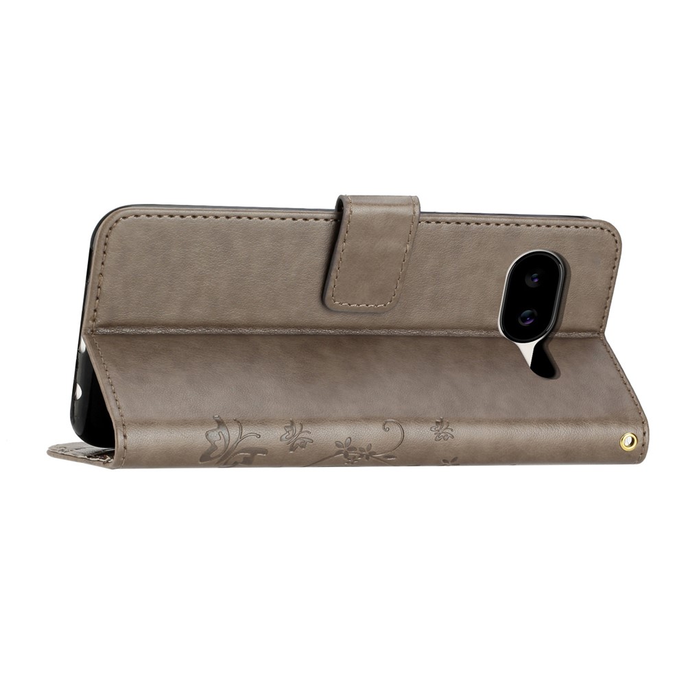  Google Pixel 10a Fodral Med Blommigt Tryck Grå - Teknikhallen.se