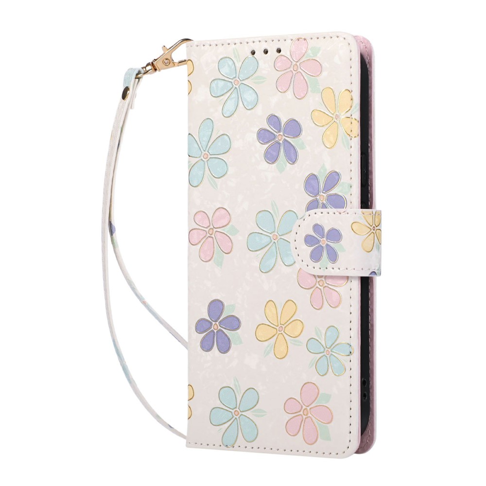  Google Pixel 10a Fodral RFID Läder Färgglada Blommor - Teknikhallen.se