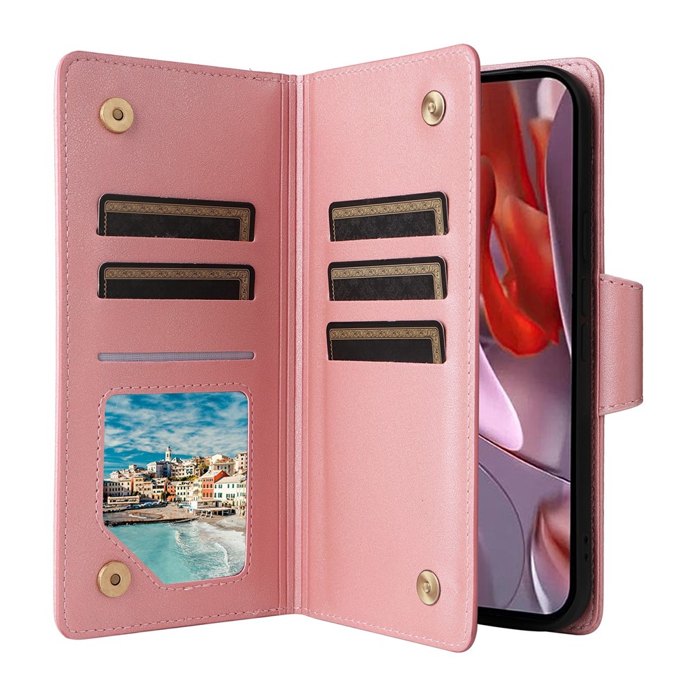  Google Pixel 10a Fodral Med Kortfack Läder Roséguld - Teknikhallen.se