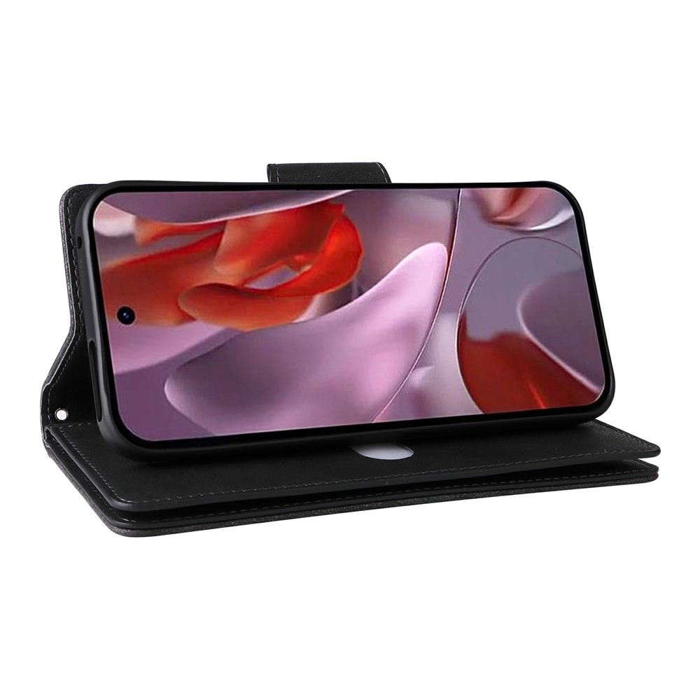  Google Pixel 10a Fodral Med Kortfack Läder Svart - Teknikhallen.se