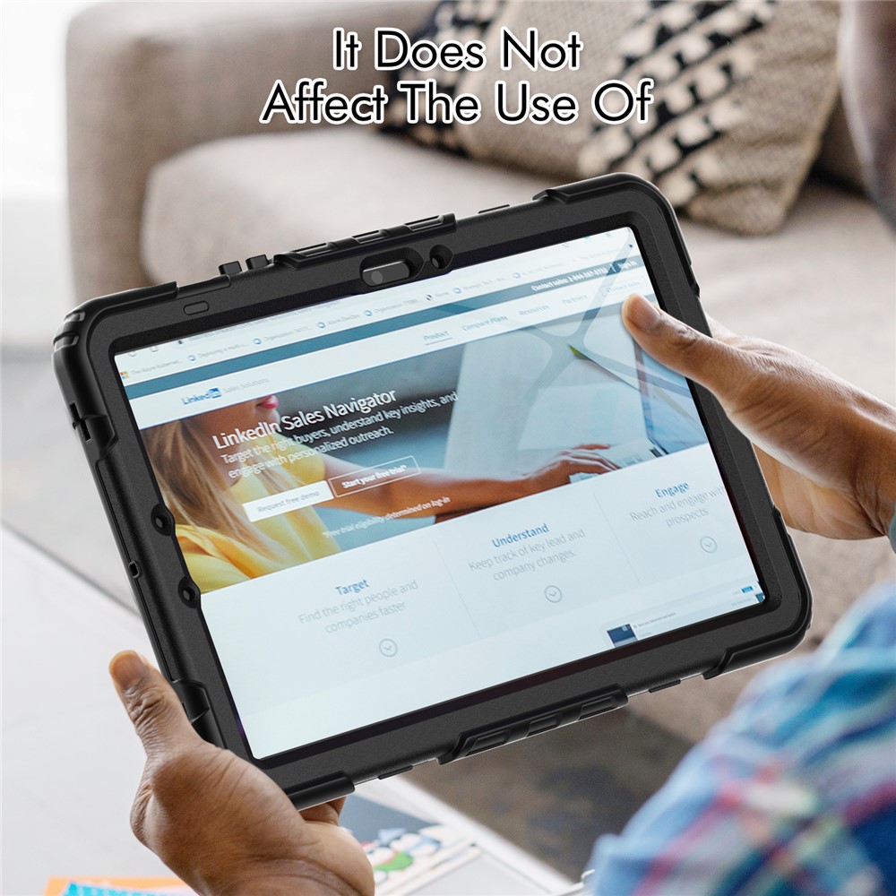  Galaxy Tab S10 Lite/S10 FE/S9 Skal 360 Shockproof Hybrid Kickstand - Teknikhallen.se